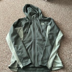 North Face, light weight fleeced lined jacket with hood